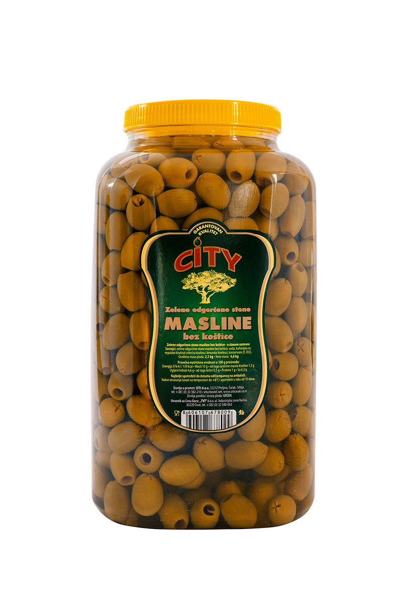 Green pitted olives 2,5kg